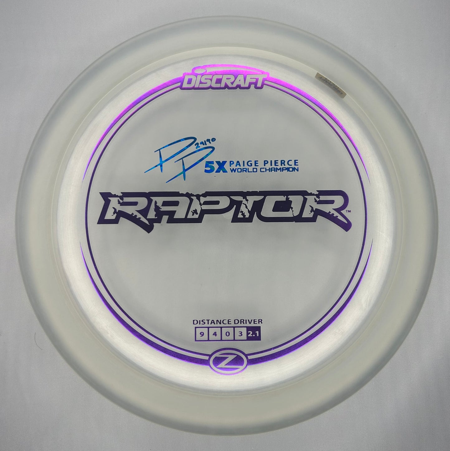 Raptor - 5X Paige Pierce signature Z